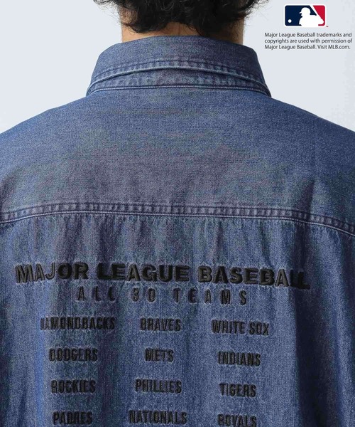MLB(メジャーリーグベースボール)の「【MLB(メジャーリーグベースボール)】刺繍デニムシャツ(シャツ/ブラウス・メンズ・その他1・MEDIUM/LARGE)」の8枚目の写真