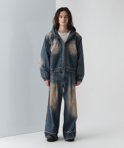 HARE（ハレ）の「【SET UP対応】2WAYデニムフードブルゾン(HARE