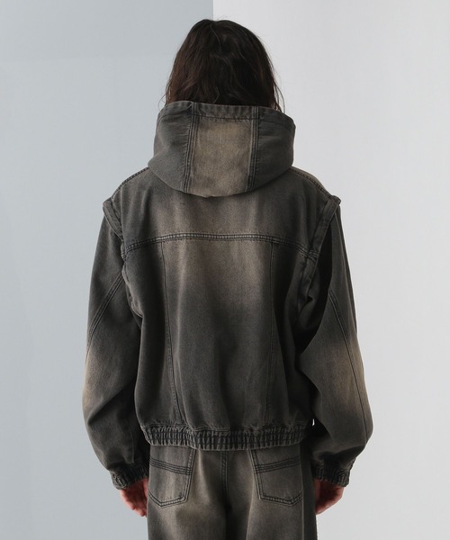 HARE（ハレ）の「【SET UP対応】2WAYデニムフードブルゾン(HARE