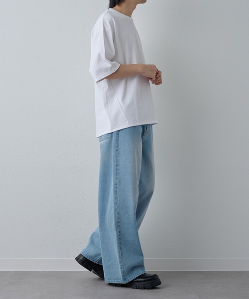 COLONY 2139（コロニートゥーワンスリーナイン）の「フェードコットンラウンドヘムT（Tシャツ/カットソー・メンズ・ホワイト/チャコールグレー/ブラック・MEDIUM/LARGE）」の6枚目の写真