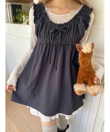 WC | ワッフルフリルミニワンピース(ワンピース)