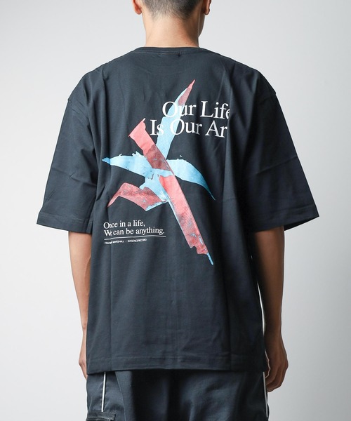FRANKLIN & MARSHALL（フランクリンマーシャル）の「【RS】【SIXSENCERECORD×FRANKLIN & MARSHALL】BACKプリントS/S TEE（Tシャツ/カットソー・レディース・ホワイト/ブラック・LARGE/MEDIUM）」の2枚目の写真
