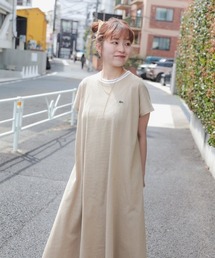 LACOSTE | 【別注】LACOSTE / カノコ クルーネック ワンピース（S～M）【洗濯可・イージーケア・4色展開】(ワンピース)