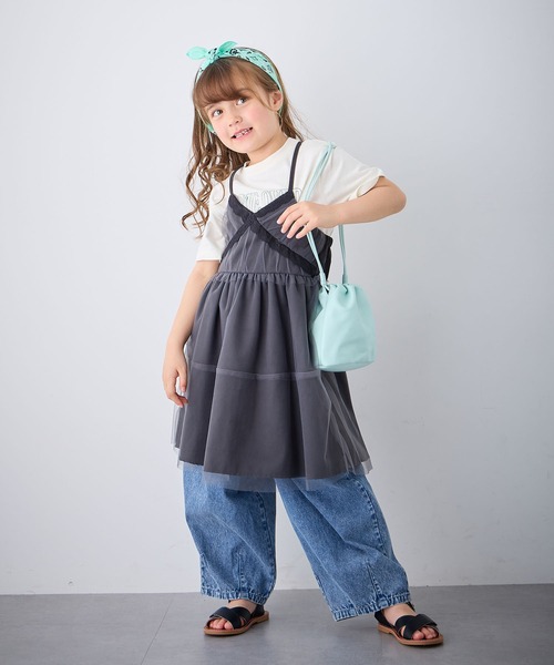 Piet（ピエット）の「レース使いチュールビスチェ ワンピース（ワンピース・キッズ・ブラック/オフホワイト・100/120/130/110）」の15枚目の写真