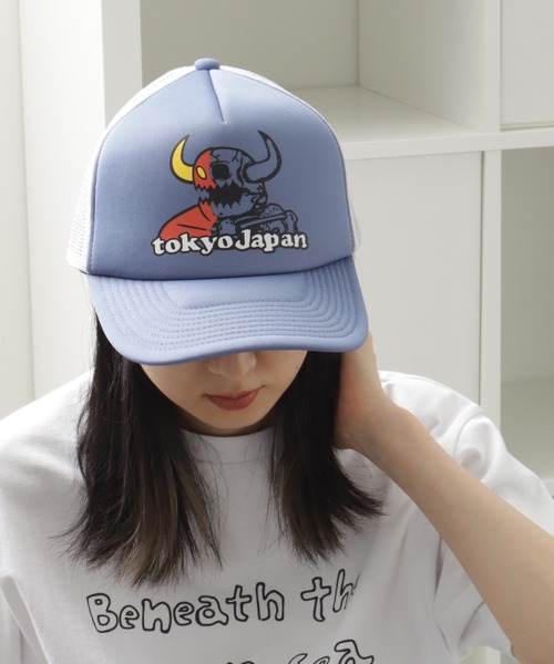 HAPPY99 l.p.f.c. trucker hats キャップ 水色 HAPPY99 l.p.f.c.
