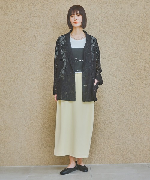 LAKOLE(ラコレ)の「箔プリントアソートロゴT / 328630(Tシャツ/カットソー・レディース・ブラック/オフホワイト/チャコール/ホワイト/ブラウン・FREE)」の7枚目の写真