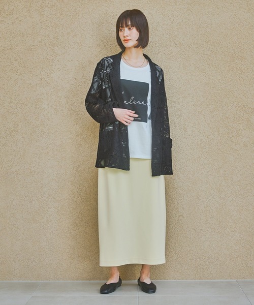 LAKOLE(ラコレ)の「箔プリントアソートロゴT / 328630(Tシャツ/カットソー・レディース・ブラック/オフホワイト/チャコール/ホワイト/ブラウン・FREE)」の8枚目の写真