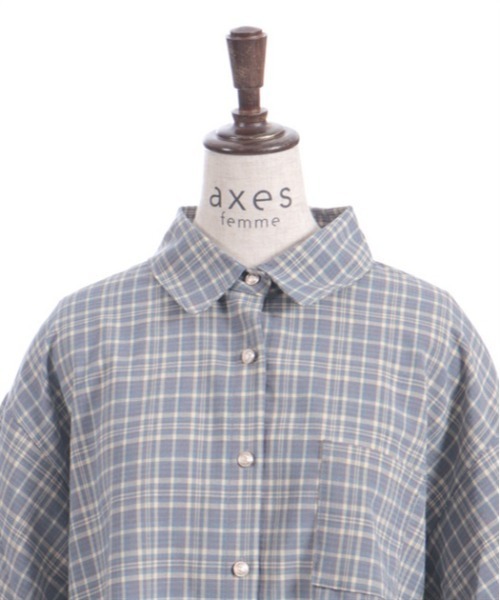 axes femme(アクシーズファム)の「ボリュームスリーブブラウス(シャツ/ブラウス・レディース・ホワイト/ブルー/チャコール・FREE)」の8枚目の写真