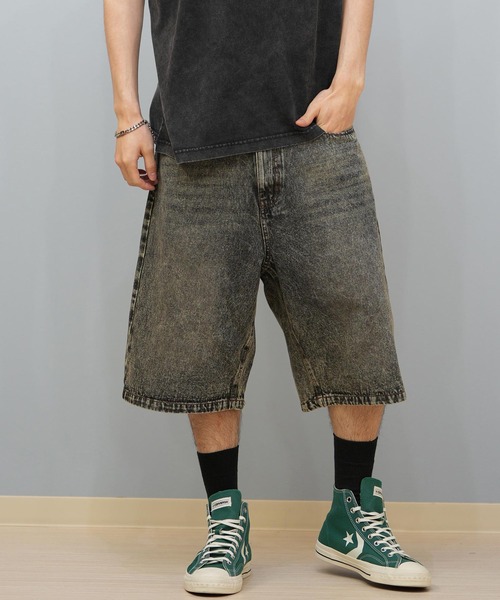 THRASHER(スラッシャー)の「【ムラサキスポーツ限定】THRASHER/スラッシャー デニムショーツ 膝下丈 ブランド刺繍 253TH1SP042(その他パンツ・メンズ・ブラック/インディゴブルー・M/L)」の12枚目の写真