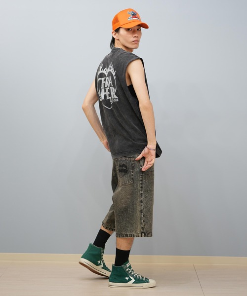 THRASHER(スラッシャー)の「【ムラサキスポーツ限定】THRASHER/スラッシャー デニムショーツ 膝下丈 ブランド刺繍 253TH1SP042(その他パンツ・メンズ・ブラック/インディゴブルー・M/L)」の11枚目の写真