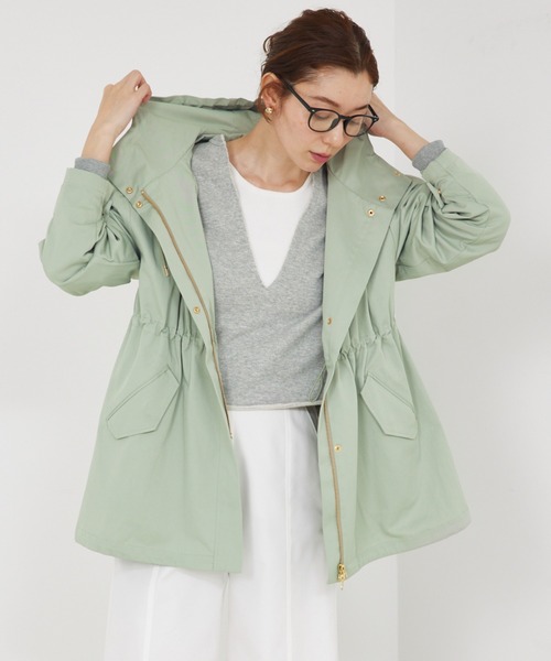 qualite scape(カリテ スケープ)の「ドロストマウンテンパーカー(マウンテンパーカー・レディース・カーキ/ネイビー・38/36)」の2枚目の写真