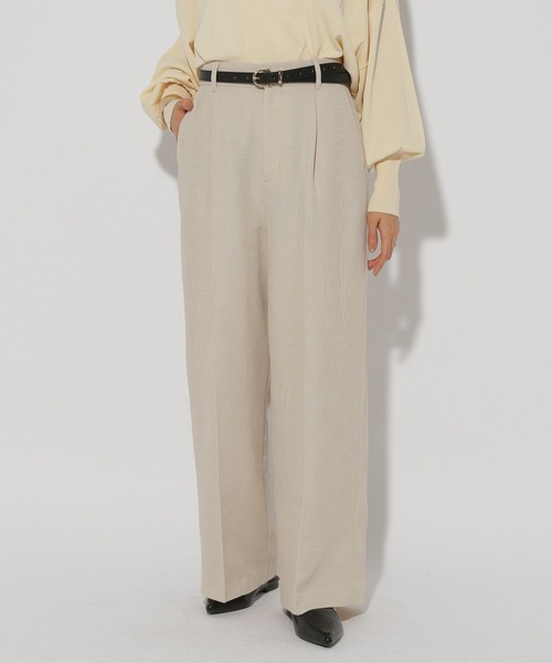 Elura(エルーラ)の「バスケットブッチャーワイドパンツ/289171(その他パンツ・レディース・グレイッシュベージュ/ブラック・FREE)」の2枚目の写真