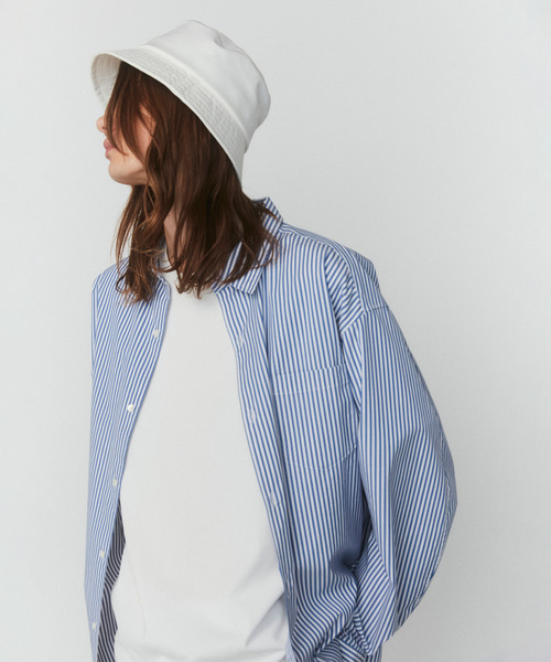 VICTIM(ヴィクティム)の「VICTIM ヴィクティム / STRIPE BIG SHIRT ビッグシルエットストライプシャツ / VTM-25-S-002(シャツ/ブラウス・メンズ・ブルー/グレー/ブラック・1/2)」の8枚目の写真