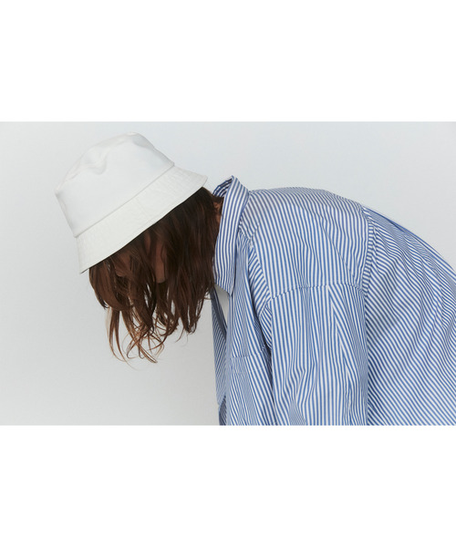 VICTIM(ヴィクティム)の「VICTIM ヴィクティム / STRIPE BIG SHIRT ビッグシルエットストライプシャツ / VTM-25-S-002(シャツ/ブラウス・メンズ・ブルー/グレー/ブラック・1/2)」の10枚目の写真
