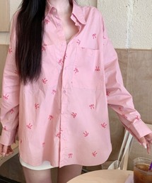 ribbon print shirt