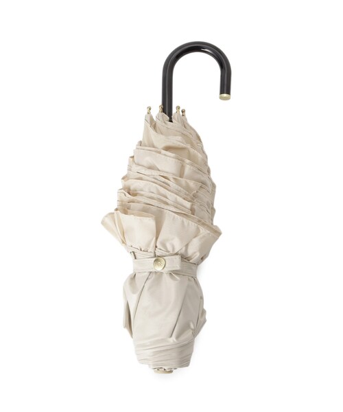 SHOO・LA・RUE（シューラルー）の「【折りたたみ傘/晴雨兼用】【Wpc．】遮光フリルクラシック ミニ（折りたたみ傘・レディース・パープル/ライトベージュ/ブラック・00）」の5枚目の写真