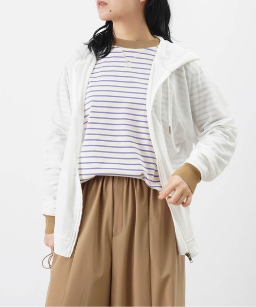 LUCA/LADY LUCK LUCA(ルカ/レディラックルカ)の「LC/LLL 梨地ドルマンジップパーカー(パーカー・レディース・ミックスグレー/ブラック/オフホワイト・FREE)」の11枚目の写真