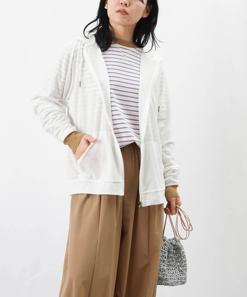 LUCA/LADY LUCK LUCA(ルカ/レディラックルカ)の「LC/LLL 梨地ドルマンジップパーカー(パーカー・レディース・ミックスグレー/ブラック/オフホワイト・FREE)」の14枚目の写真