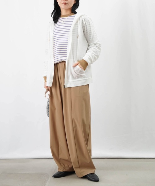 LUCA/LADY LUCK LUCA(ルカ/レディラックルカ)の「LC/LLL 梨地ドルマンジップパーカー(パーカー・レディース・ミックスグレー/ブラック/オフホワイト・FREE)」の10枚目の写真