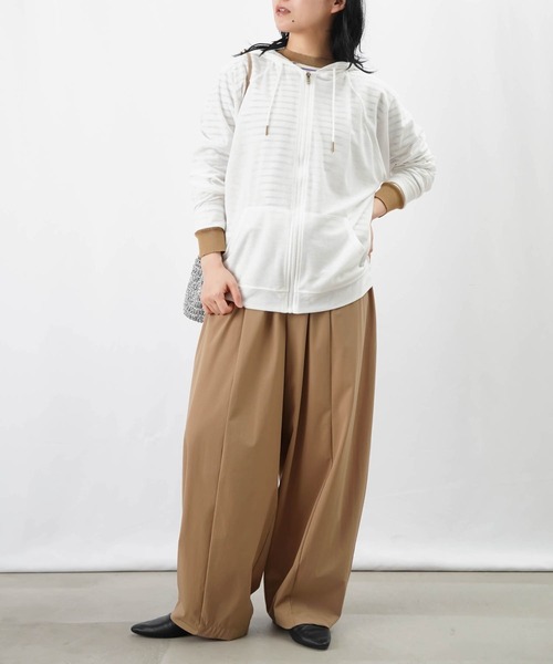 LUCA/LADY LUCK LUCA(ルカ/レディラックルカ)の「LC/LLL 梨地ドルマンジップパーカー(パーカー・レディース・ミックスグレー/ブラック/オフホワイト・FREE)」の15枚目の写真