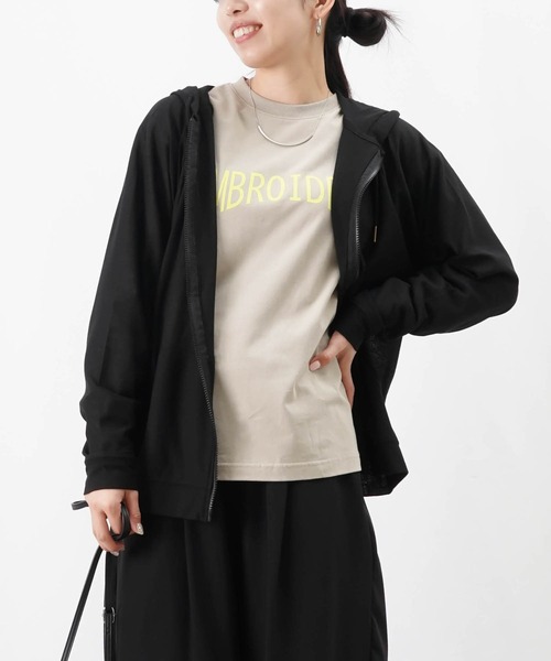 LUCA/LADY LUCK LUCA(ルカ/レディラックルカ)の「LC/LLL 梨地ドルマンジップパーカー(パーカー・レディース・ミックスグレー/ブラック/オフホワイト・FREE)」の6枚目の写真