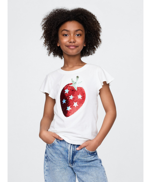 エムズグレイシー Tシャツ スパンコール 女の子 カタログ掲載 パフスリーブ エムズグレイシー Tシャツ スパンコール 女の子 カタログ掲載