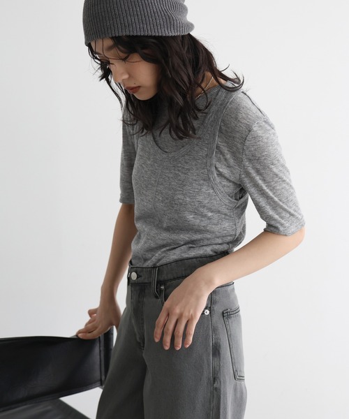 tシャツ 「ELOOPS」4WAY レイヤード シアートップスセット・Tシャツ・タンクトップ レディース メンズ 楽天市場】【感謝価格】Tシャツ タンクトップ レディース シアー