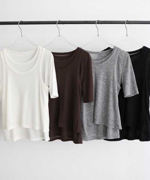 Horme シアー タンクレイヤード カットソー タンクレイヤードシアートップス – hellam