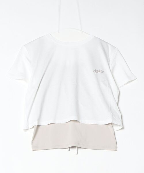 NERGY(ナージー)の「【別注】ナージージャパン NERGY ALPENセットT_ 限定コラボ(Tシャツ/カットソー・レディース・チャコールグレー/オフホワイト/サックスブルー・M/L)」の2枚目の写真