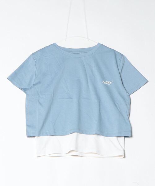 NERGY(ナージー)の「【別注】ナージージャパン NERGY ALPENセットT_ 限定コラボ(Tシャツ/カットソー・レディース・チャコールグレー/オフホワイト/サックスブルー・M/L)」の1枚目の写真