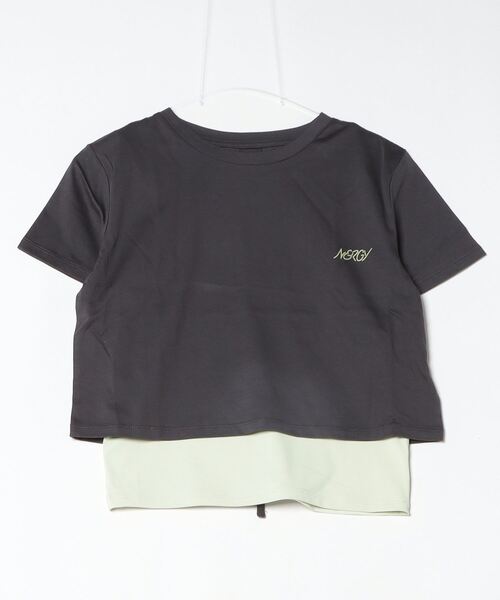 NERGY(ナージー)の「【別注】ナージージャパン NERGY ALPENセットT_ 限定コラボ(Tシャツ/カットソー・レディース・チャコールグレー/オフホワイト/サックスブルー・M/L)」の3枚目の写真