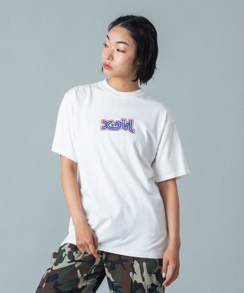 セール】TWO TONE LOGO S/S TEE（Tシャツ/カットソー）｜X-girl