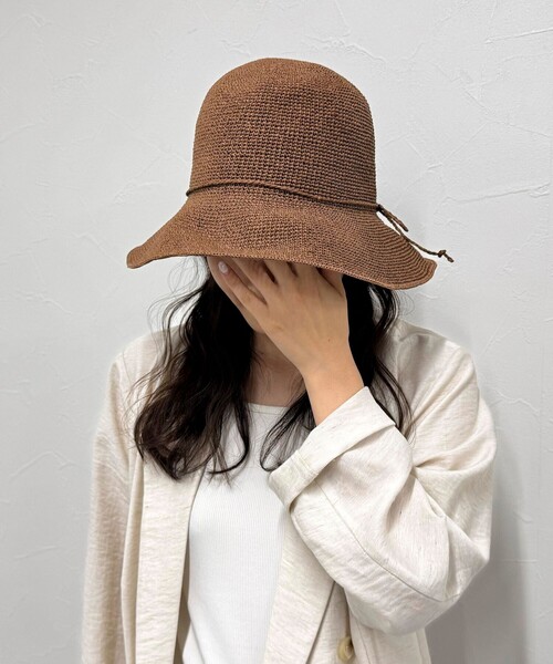 fredy emue（フレディエミュ）の「【Benelli Montacone/ベネリ モンタコーネ】リボンペーパーハット（ハット・レディース・ブラウン/ベージュ・FREE）」の11枚目の写真