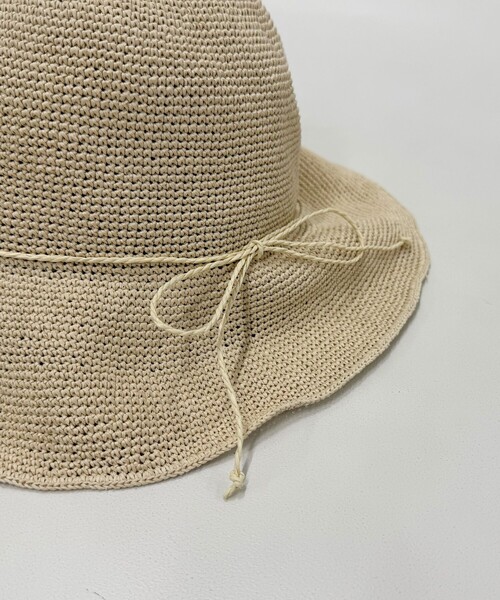 fredy emue（フレディエミュ）の「【Benelli Montacone/ベネリ モンタコーネ】リボンペーパーハット（ハット・レディース・ブラウン/ベージュ・FREE）」の3枚目の写真