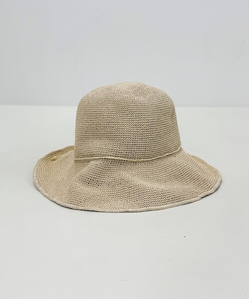 fredy emue（フレディエミュ）の「【Benelli Montacone/ベネリ モンタコーネ】リボンペーパーハット（ハット・レディース・ブラウン/ベージュ・FREE）」の4枚目の写真