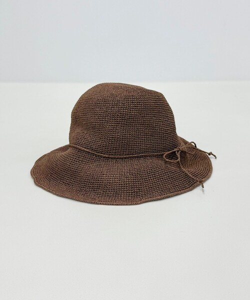 fredy emue（フレディエミュ）の「【Benelli Montacone/ベネリ モンタコーネ】リボンペーパーハット（ハット・レディース・ブラウン/ベージュ・FREE）」の8枚目の写真