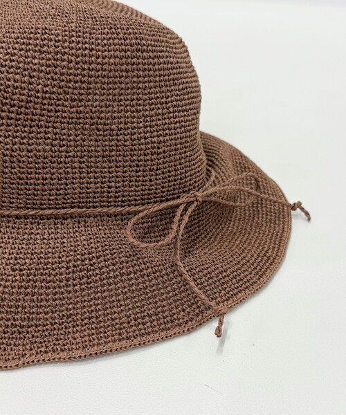 fredy emue（フレディエミュ）の「【Benelli Montacone/ベネリ モンタコーネ】リボンペーパーハット（ハット・レディース・ブラウン/ベージュ・FREE）」の9枚目の写真