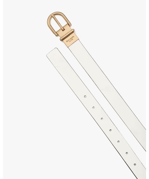 kate spade new york(ケイトスペード ニューヨーク)の「リバーシブル レザー ベルト(ベルト・レディース・ホワイト・SMALL)」の2枚目の写真