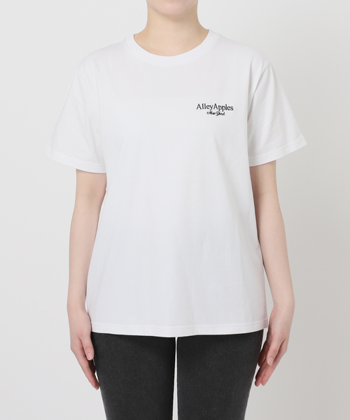 JOURNAL STANDARD relume（ジャーナルスタンダード　レリューム）の「《WEB限定》エンブロイダリーロゴモチーフT（Tシャツ/カットソー・レディース・ネイビー/ホワイト・FREE）」の21枚目の写真