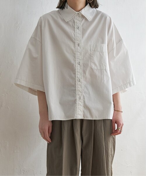 LBC（エルビーシー）の「タイプライター半袖BOXシャツ（シャツ/ブラウス・レディース・ホワイト/チャコール/オレンジ・M）」の15枚目の写真