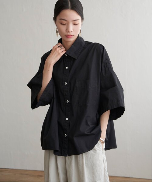 LBC（エルビーシー）の「タイプライター半袖BOXシャツ（シャツ/ブラウス・レディース・ホワイト/チャコール/オレンジ・M）」の16枚目の写真