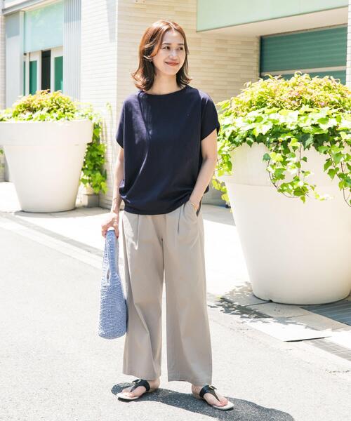 セール】ドライコットンボートネックプルオーバー（Tシャツ/カットソー