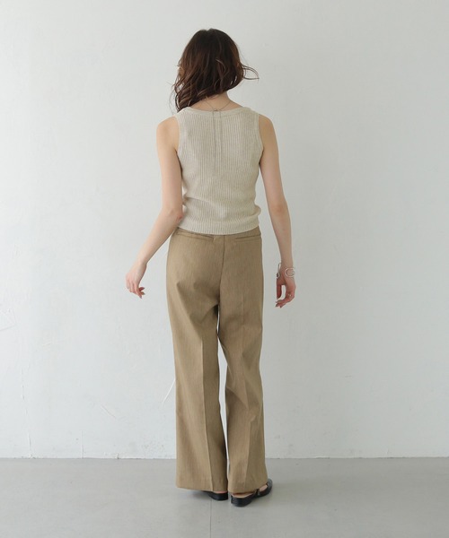 CLEIO（クレイオ）の「【CLEIO】リブニットタンクトップ RIBBED KNIT TANK TOP/737-13676（タンクトップ・レディース・ライトイエロー/アイボリー/ブラック/ライトブルー/ライトピンク・FREE）」の18枚目の写真