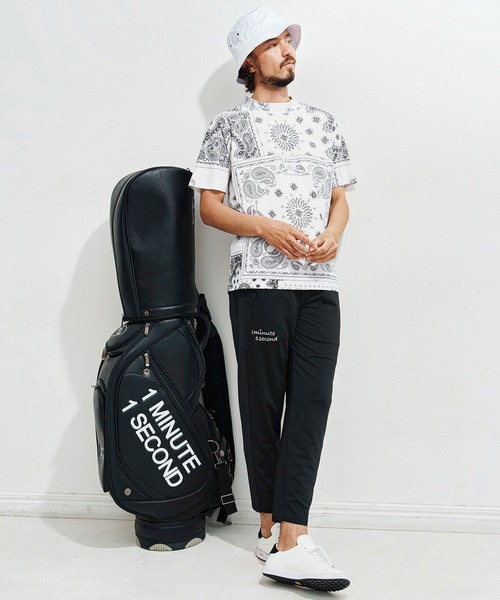 1minute 1second(ワンミニットワンセカンド)の「mt9673-bandana pattern mock neck T モックネックTシャツ(Tシャツ/カットソー・メンズ・ブラック×ホワイト/ホワイト×ブラック/ホワイト×ブルー・S/M/L/XL)」の11枚目の写真