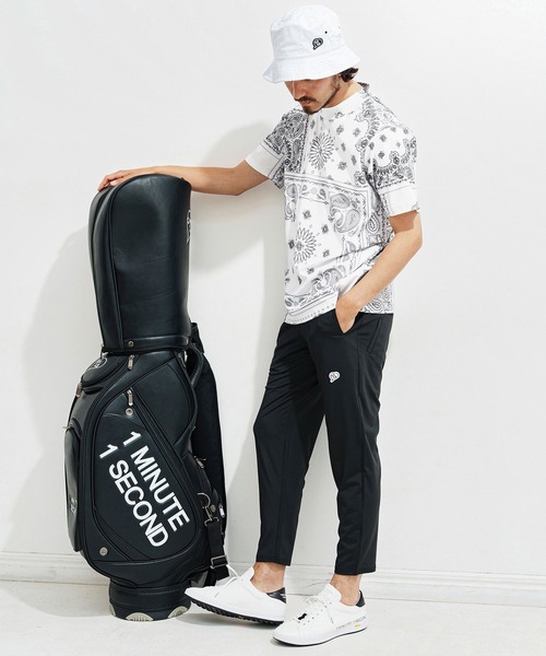 1minute 1second(ワンミニットワンセカンド)の「mt9673-bandana pattern mock neck T モックネックTシャツ(Tシャツ/カットソー・メンズ・ブラック×ホワイト/ホワイト×ブラック/ホワイト×ブルー・S/M/L/XL)」の12枚目の写真