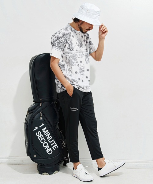 1minute 1second(ワンミニットワンセカンド)の「mt9673-bandana pattern mock neck T モックネックTシャツ(Tシャツ/カットソー・メンズ・ブラック×ホワイト/ホワイト×ブラック/ホワイト×ブルー・S/M/L/XL)」の13枚目の写真