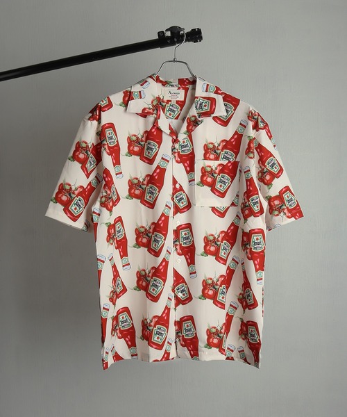 WESTSEA(ウエストシー)の「総柄 オープンカラーシャツ レトロポップ柄(シャツ/ブラウス・メンズ・サックスブルー/ピンク/イエロー/パープル/ホワイト/ホワイト系その他/ブラック/ブラック系その他・M/L/XL)」の12枚目の写真