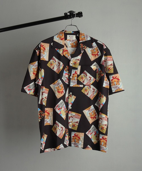 WESTSEA(ウエストシー)の「総柄 オープンカラーシャツ レトロポップ柄(シャツ/ブラウス・メンズ・サックスブルー/ピンク/イエロー/パープル/ホワイト/ホワイト系その他/ブラック/ブラック系その他・M/L/XL)」の16枚目の写真