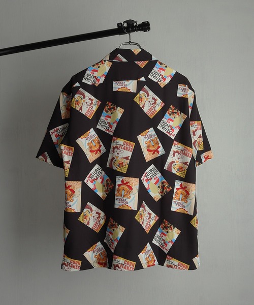 WESTSEA(ウエストシー)の「総柄 オープンカラーシャツ レトロポップ柄(シャツ/ブラウス・メンズ・サックスブルー/ピンク/イエロー/パープル/ホワイト/ホワイト系その他/ブラック/ブラック系その他・M/L/XL)」の17枚目の写真