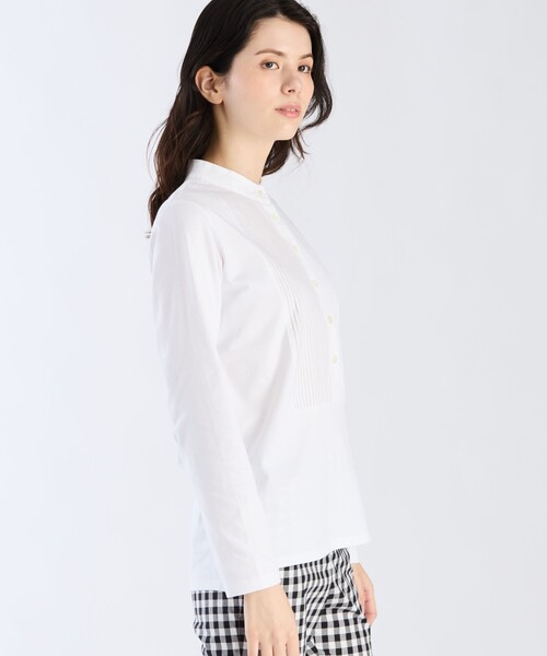 agnes b.(アニエスベー)の「スタンドカラーブラウス(シャツ/ブラウス・レディース・ホワイト・1/2/3)」の3枚目の写真